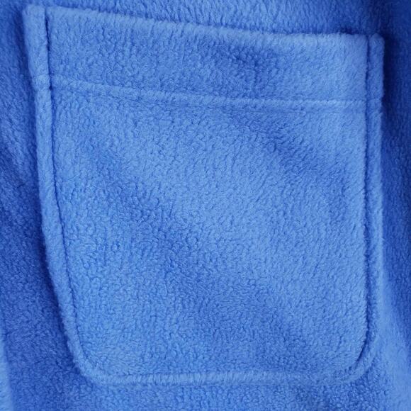 LL Bean Robe Fleece Blue Wrap Tie Belt Pockets Size Womens XLP New Cozy - Picture 6 of 12